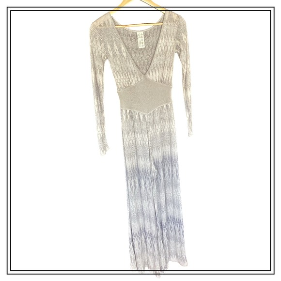 Vintage 2000's‎ Y2k Free People  Silver Jumpsuit - Picture 1 of 9